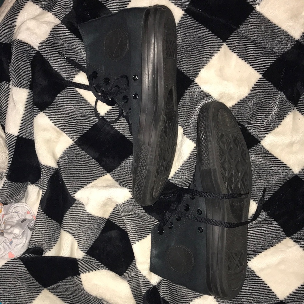 All black converse high tops